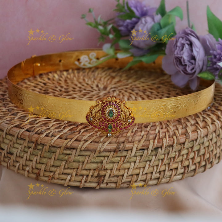 Exquisite Gold Plated Hip Belt for Festive Events