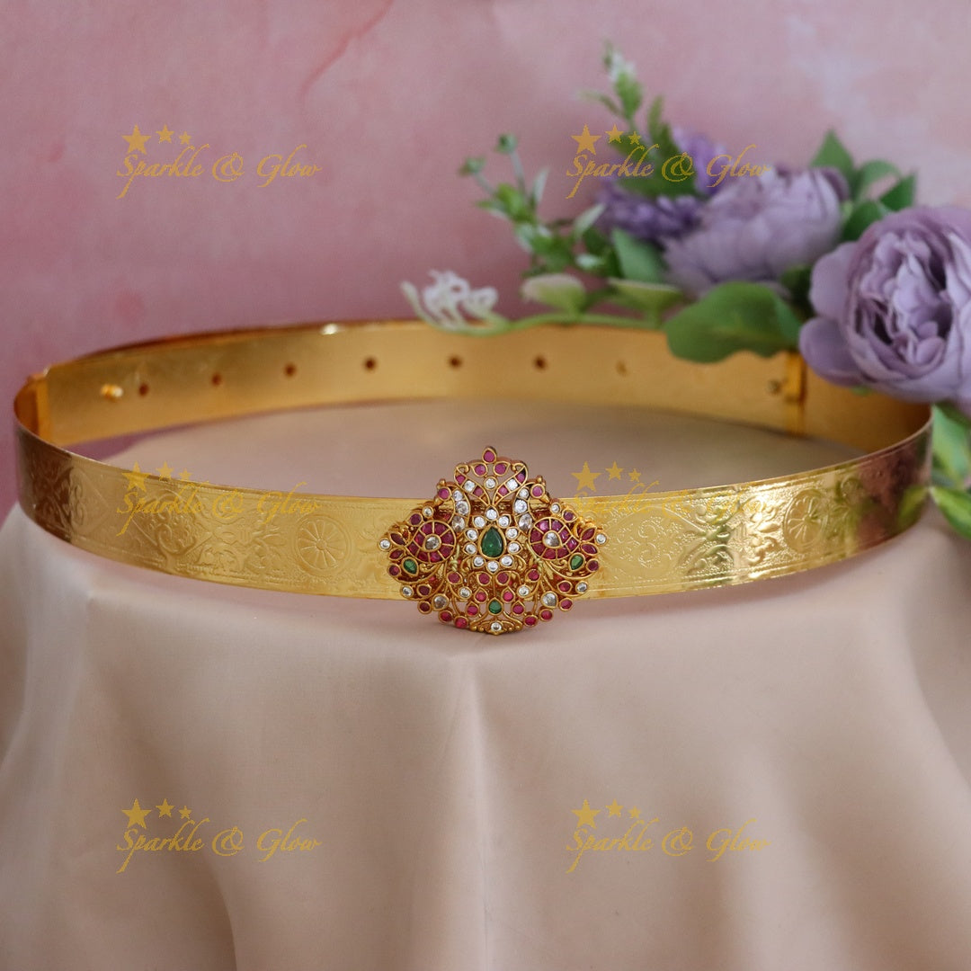 Exquisite Gold Tone Hip Belt - Wedding Elegance