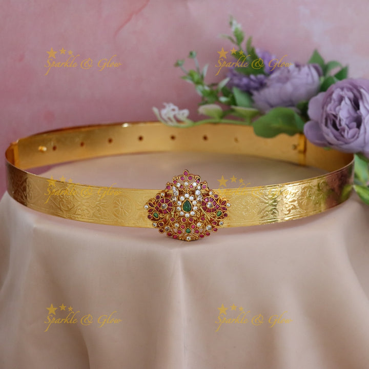 Exquisite Gold Tone Hip Belt - Wedding Elegance
