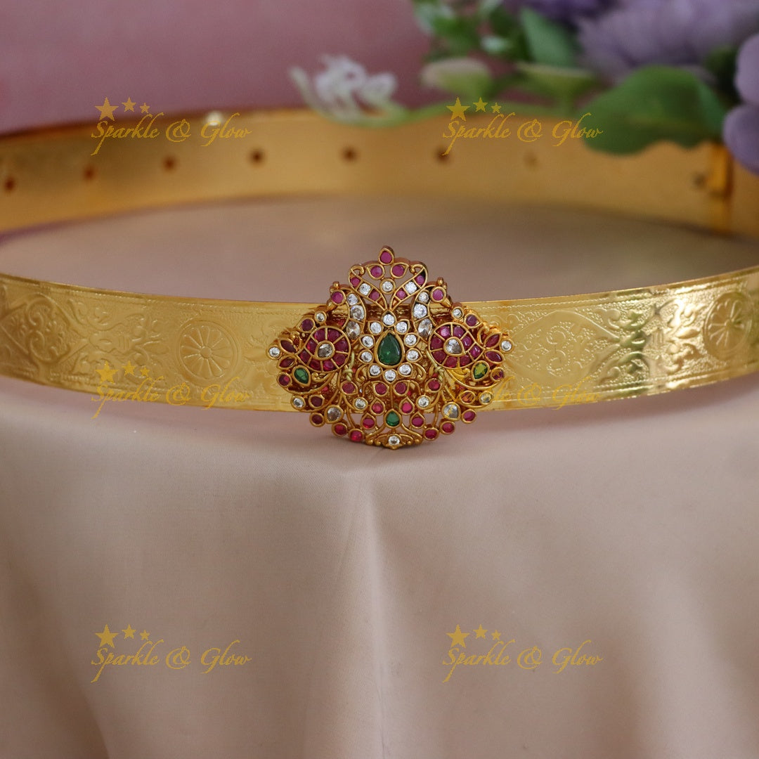 Exquisite Gold Tone Hip Belt - Wedding Elegance