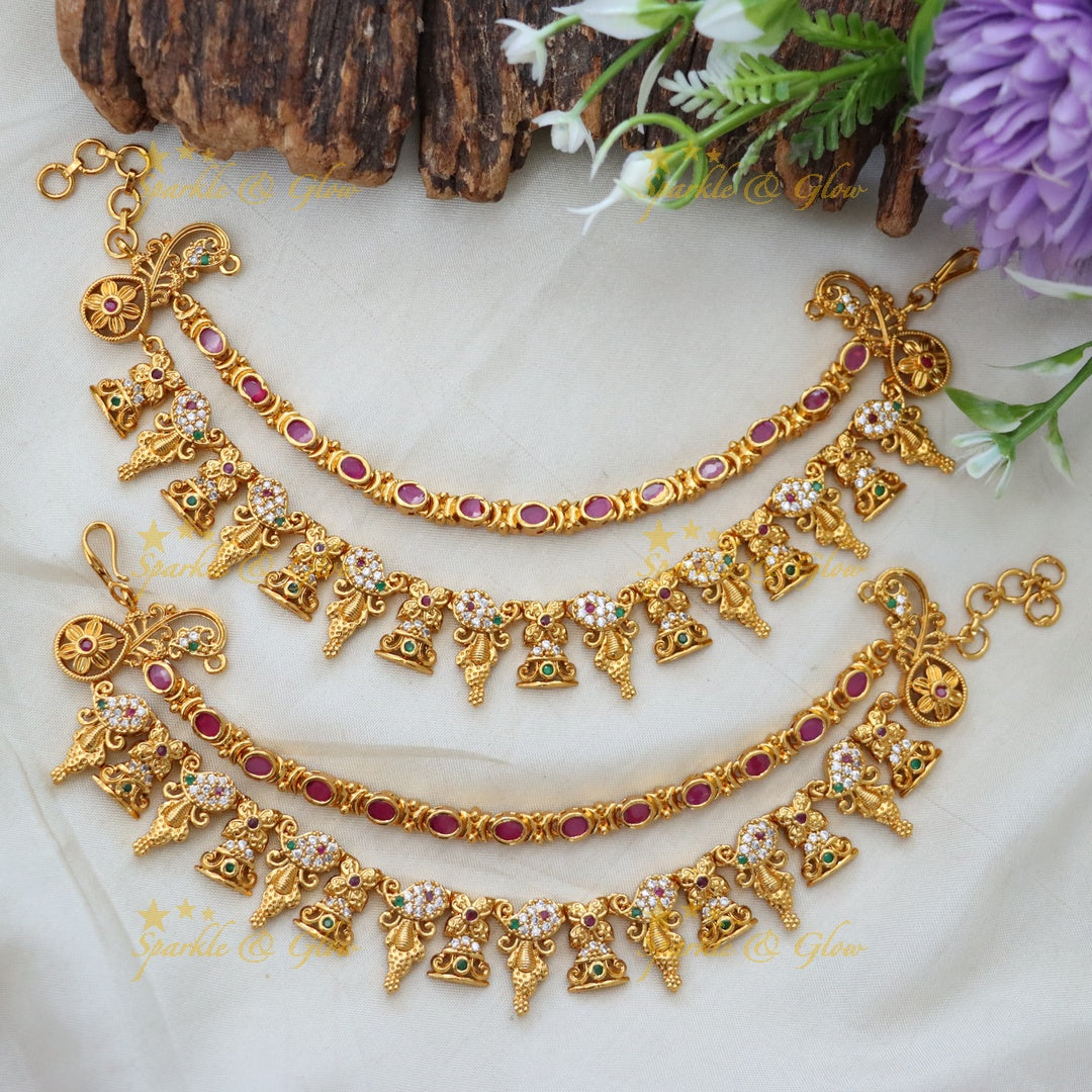 Exquisite Gold Earchain for Weddings & Celebrations