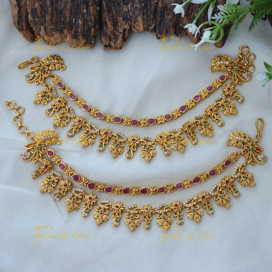 Exquisite Gold-Plated Earchains for Weddings & Festivities