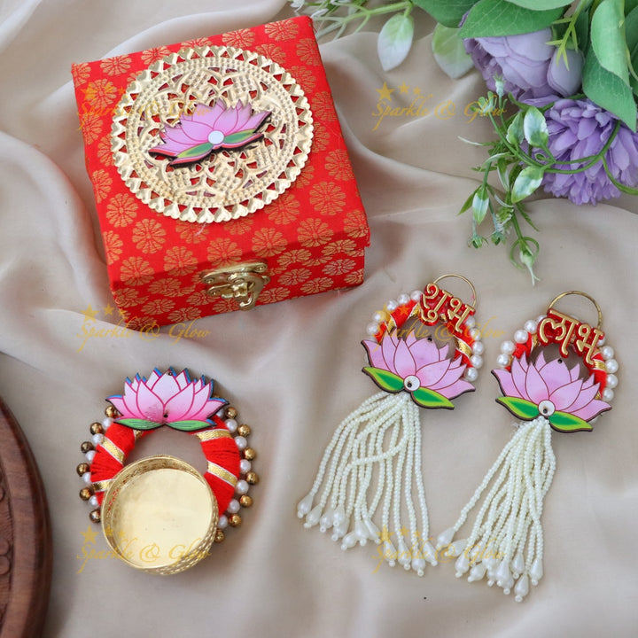 Exquisite Lotus-Themed Festive Return Gift Set