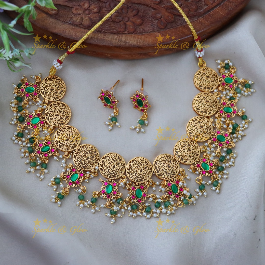 Elegant Gold Necklace for Weddings & Festive Celebrations