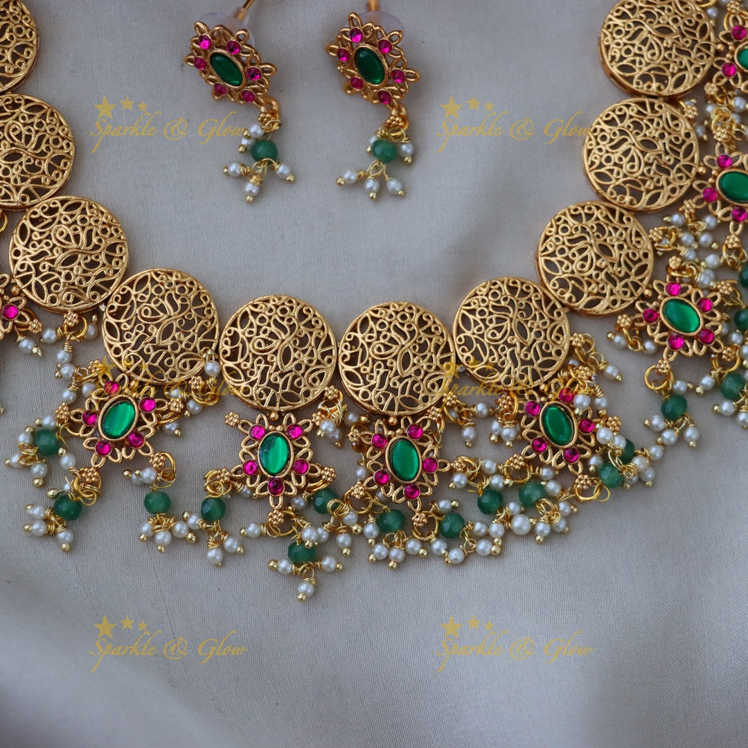 Elegant Gold Necklace for Weddings & Festive Celebrations