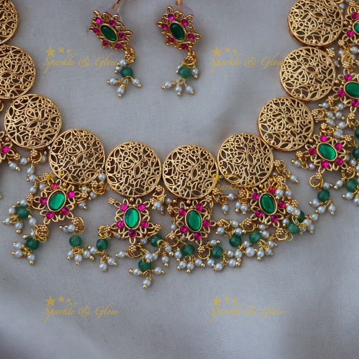 Elegant Gold Necklace for Weddings & Festive Celebrations