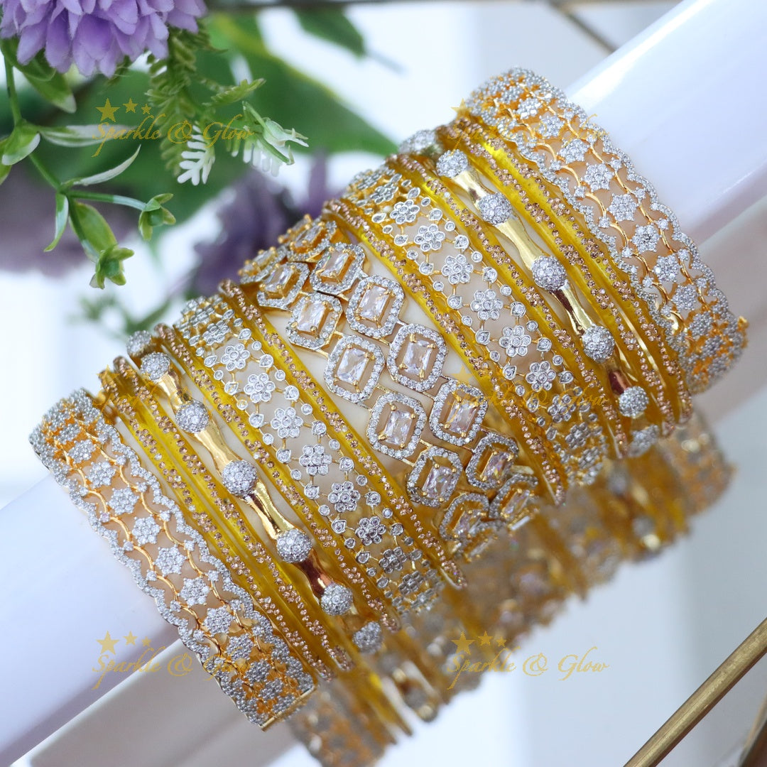 Exquisite American Diamond Bridal Bangle Set