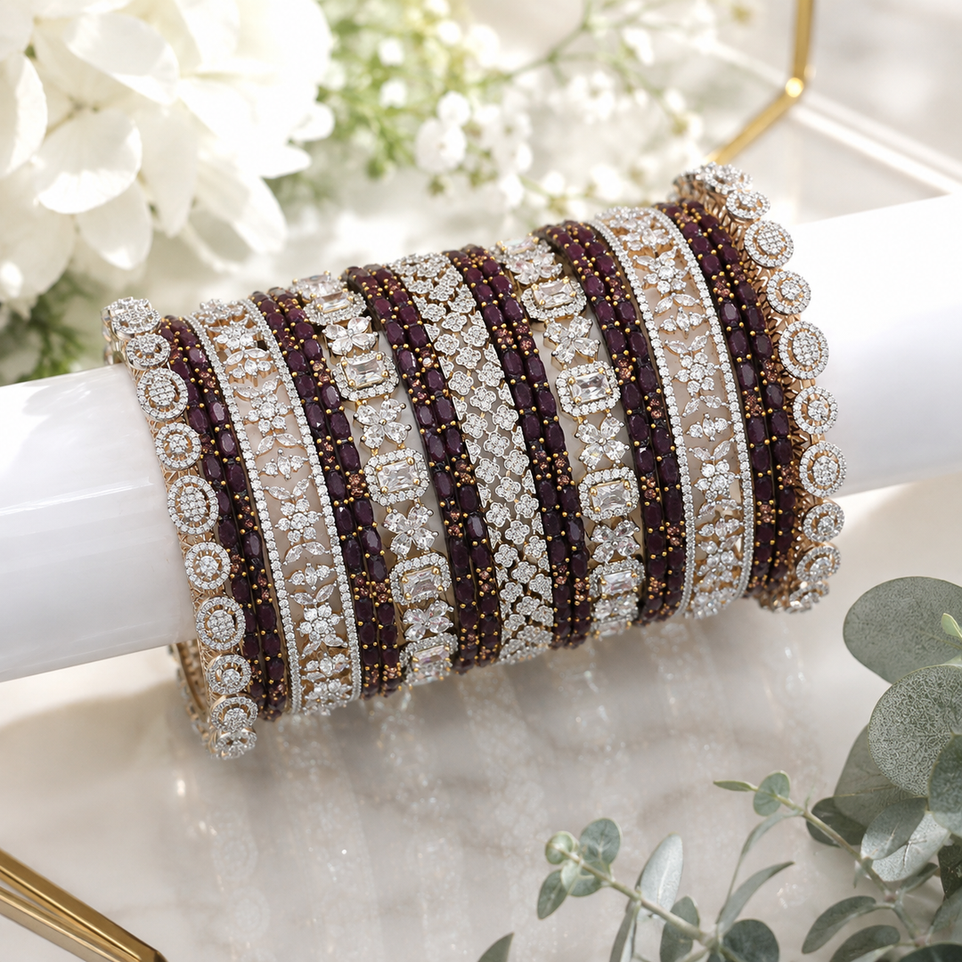 American Diamond Bridal Bangles – Elegant & Timeless