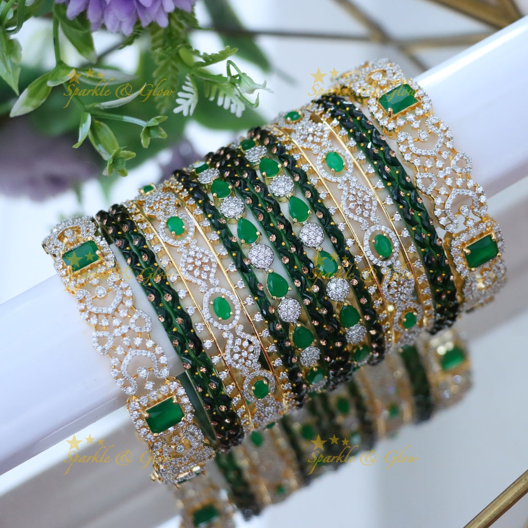 Stunning American Diamond Bangles for Brides