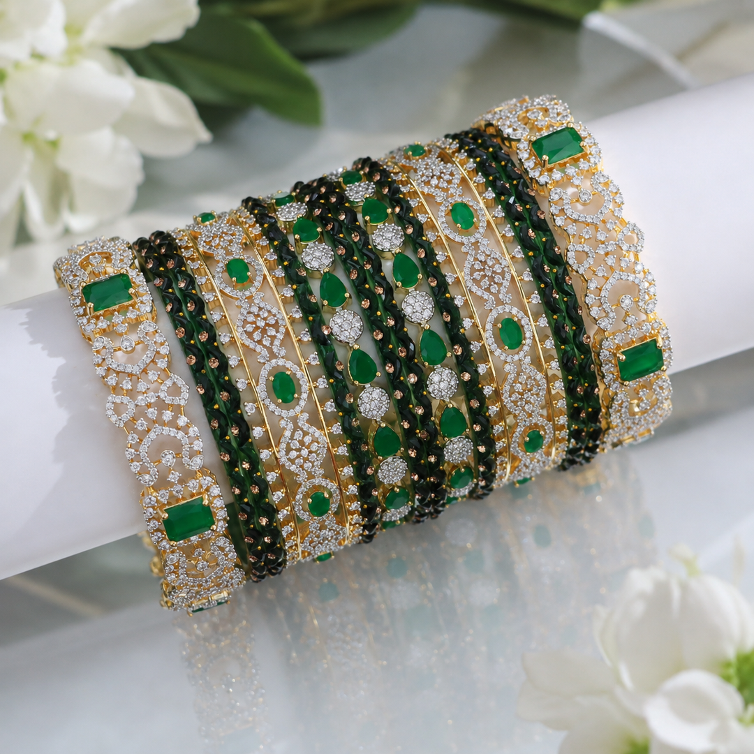 Exquisite Floral Diamond Bangles for Bridal Elegance