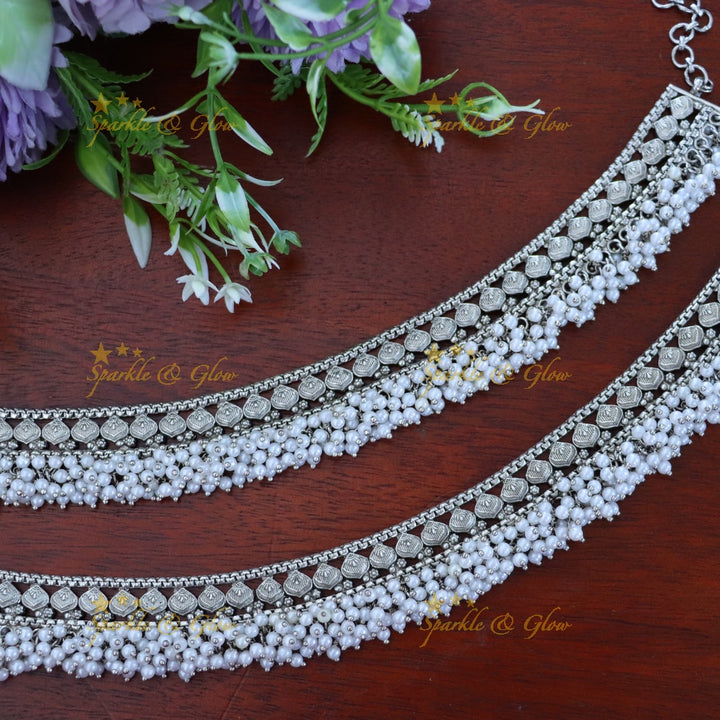 Elegant Silver Anklet for Celebrations