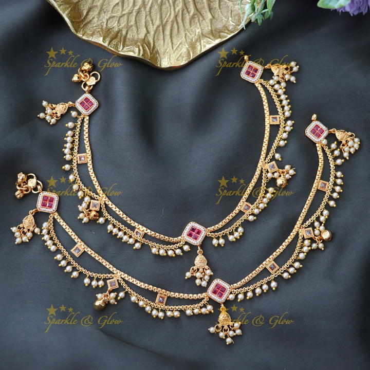 Dazzling Gold-Plated Bridal Anklet for Special Occasions