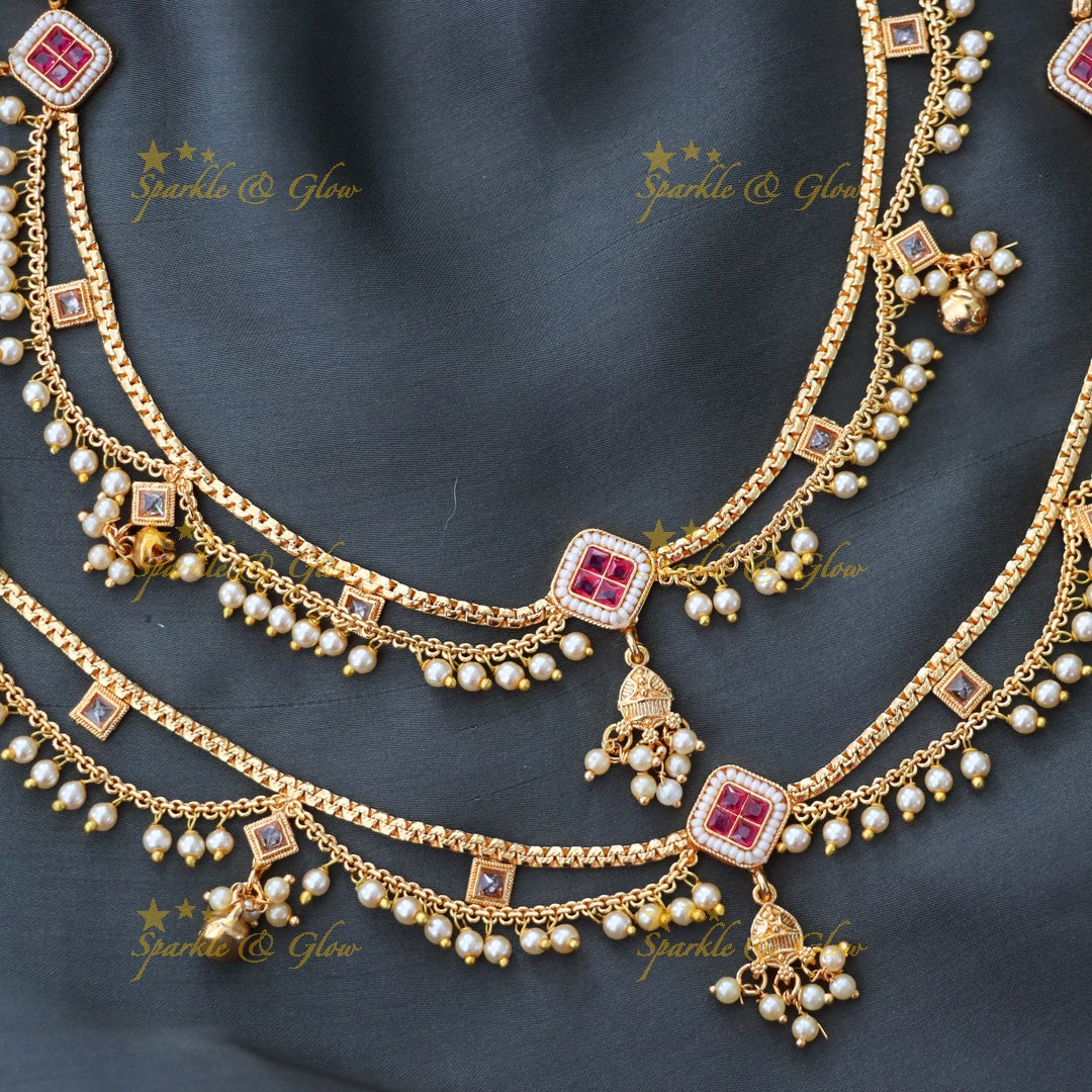 Dazzling Gold-Plated Bridal Anklet for Special Occasions