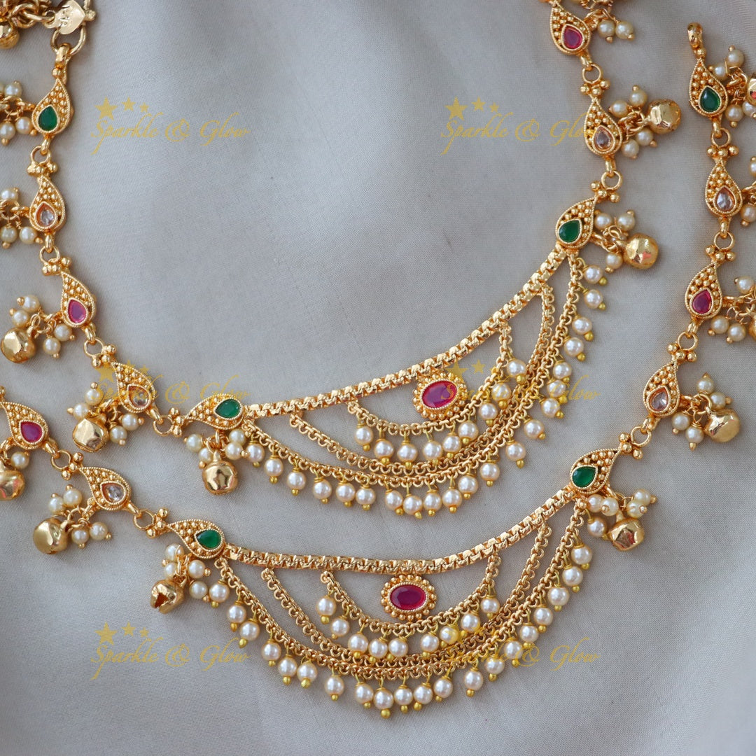 Exquisite Gold-Toned Anklet for Festive Glamour
