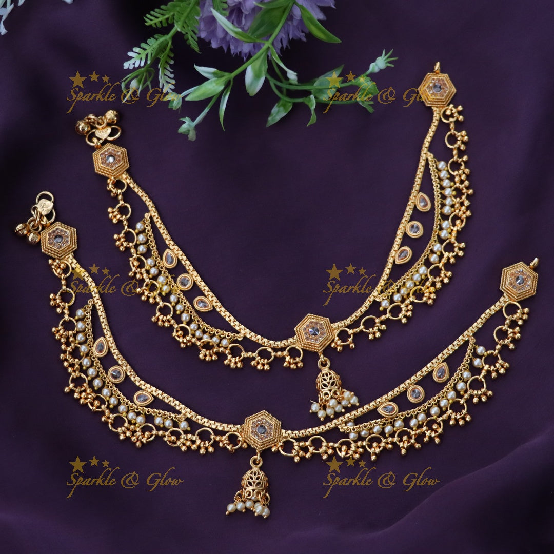 Elegant Gold Anklet for Weddings & Festivals