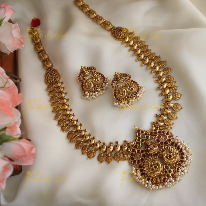Gold alike Antique Lakshmi coin haram