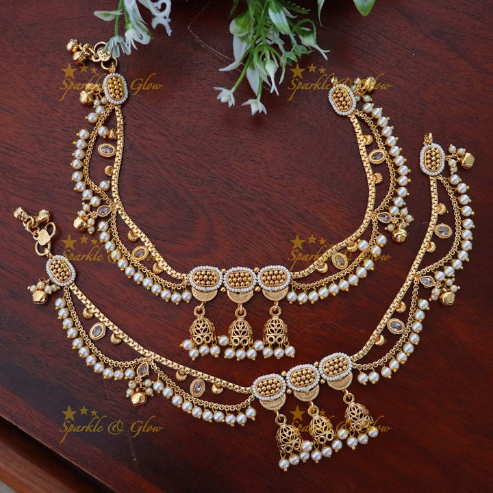 Exquisite Gold-Plated Anklet for Glamorous Celebrations