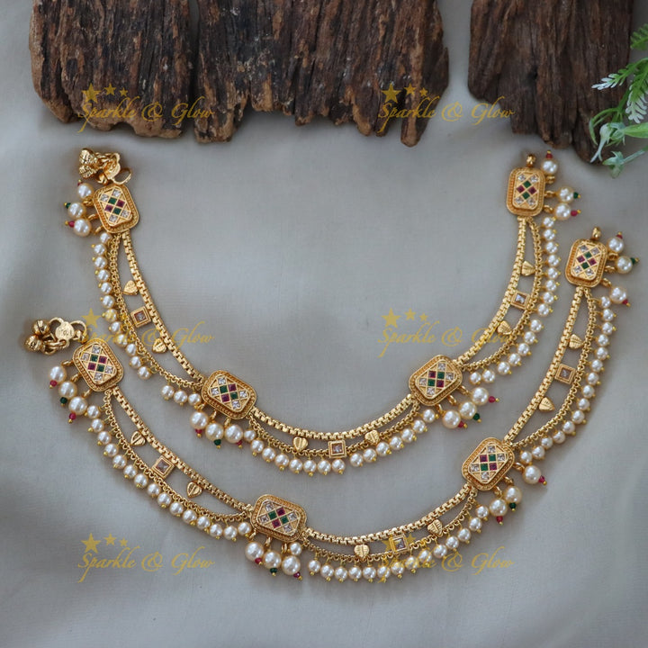 Elegant Gold-Plated Anklet for Festive & Wedding Glam