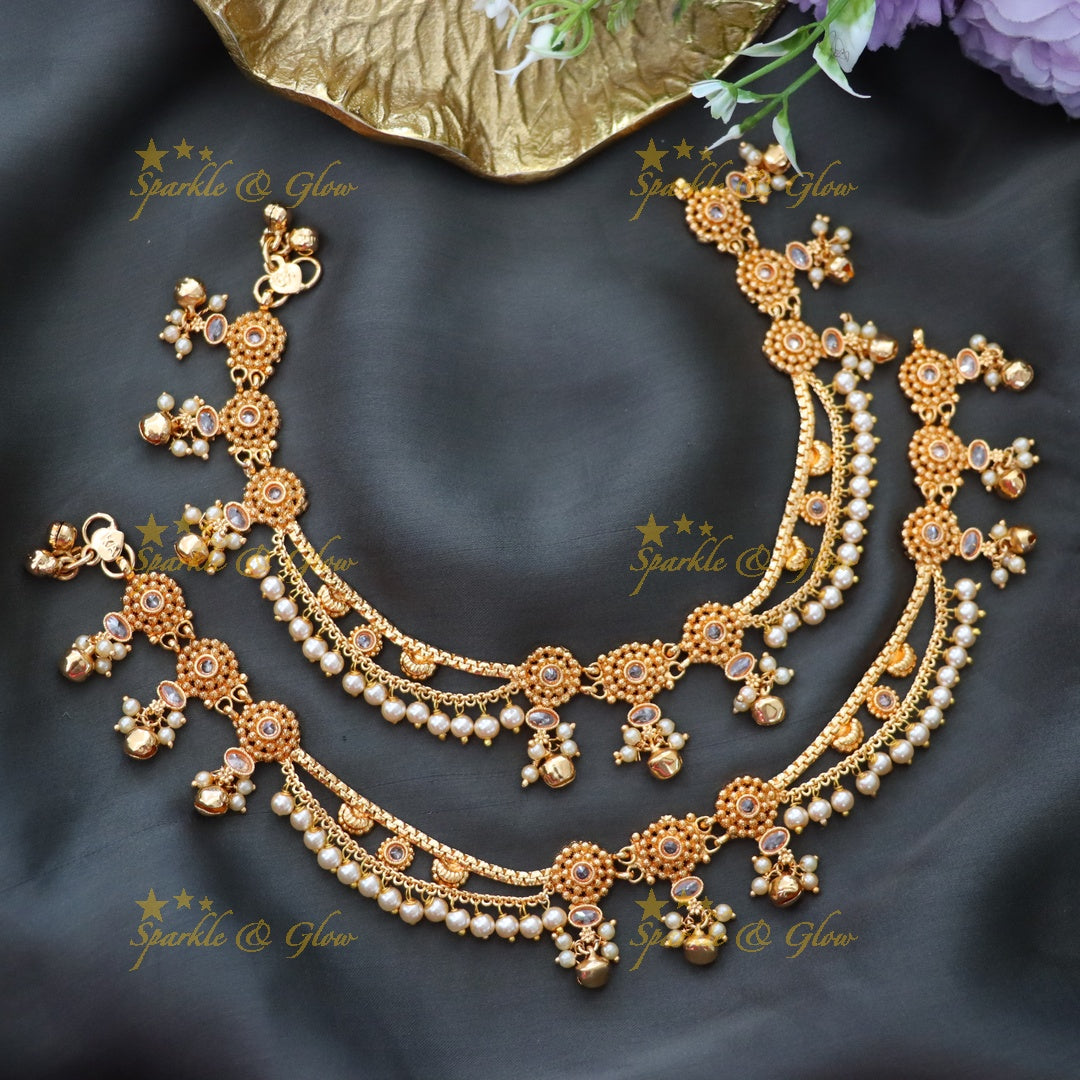 Exquisite Gold-Plated Festive Anklet for Weddings