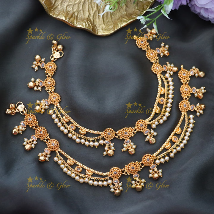 Exquisite Gold-Plated Festive Anklet for Weddings