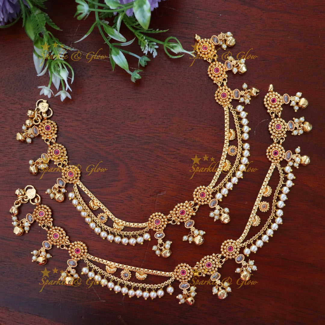 Exquisite Gold-Plated Festive Anklet for Weddings