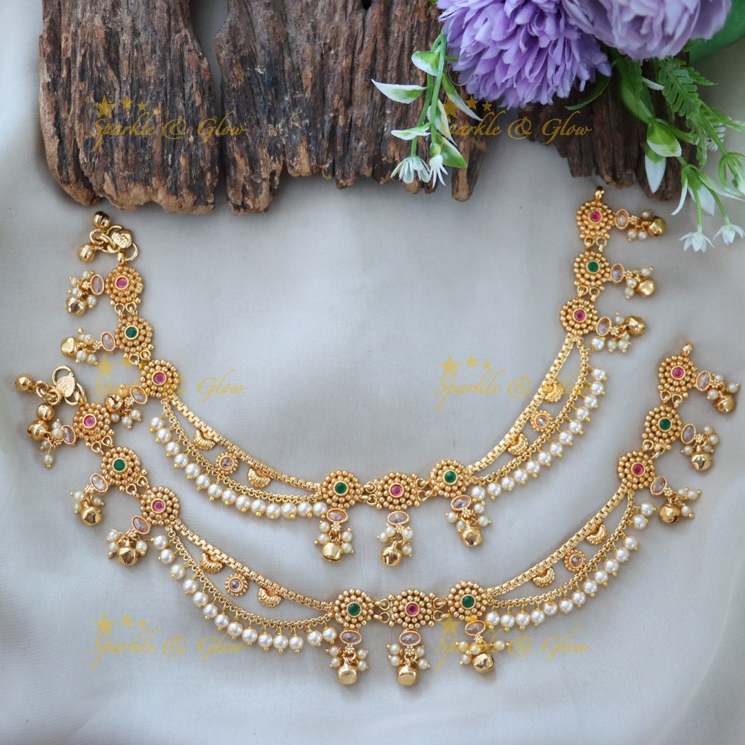 Exquisite Gold-Plated Festive Anklet for Weddings