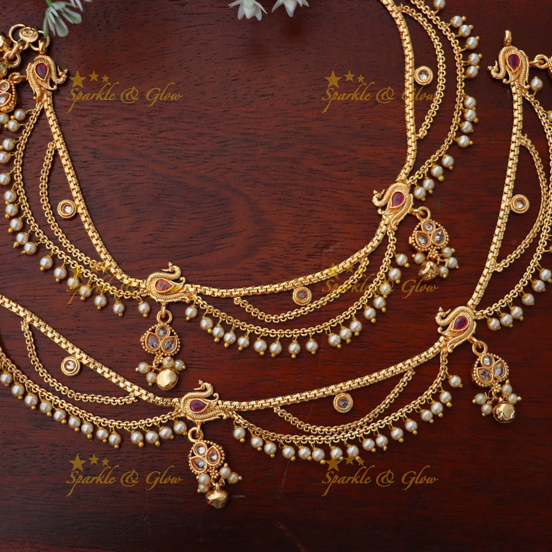 Exquisite Gold Anklet for Weddings & Festivals