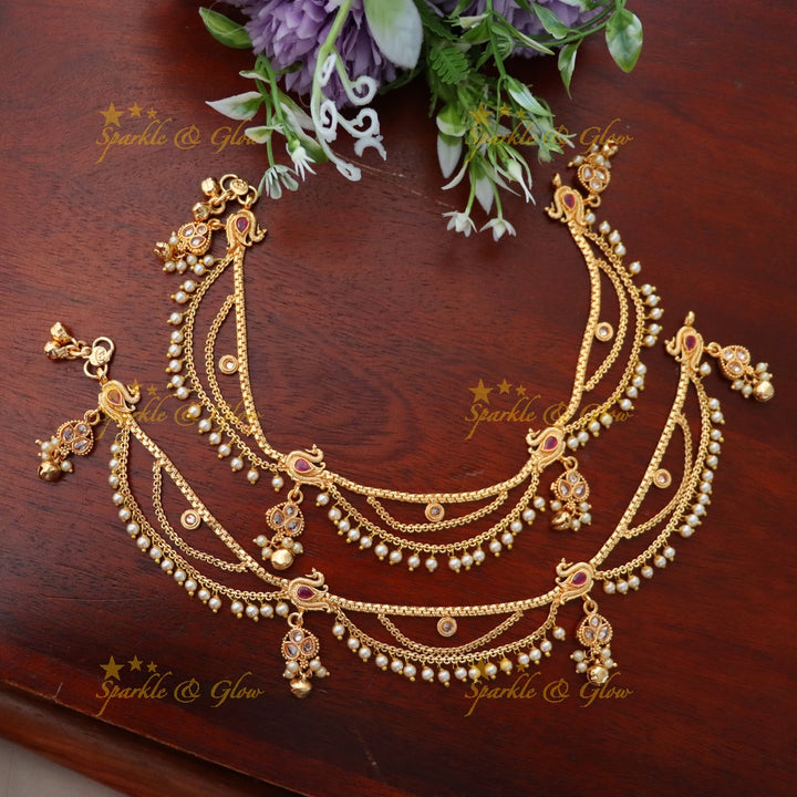 Exquisite Gold Anklet for Weddings & Festivals