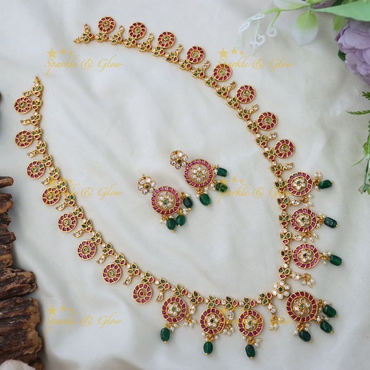 Exquisite Indian Bridal Jadau Necklace Set