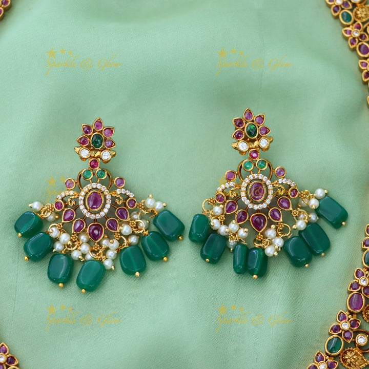 Elegant Jadau Necklace Set for Weddings & Festivals