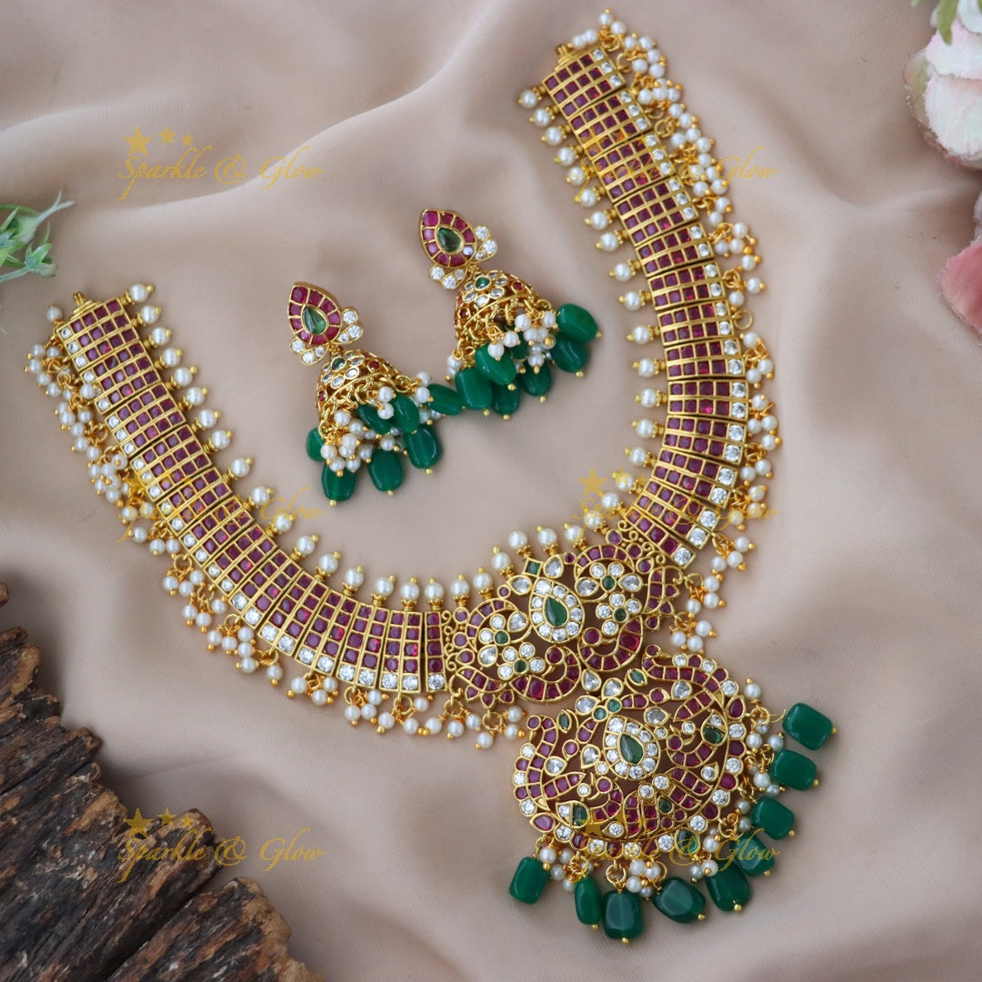 Exquisite Gold Jadau Necklace for Festive Weddings | Shop Now