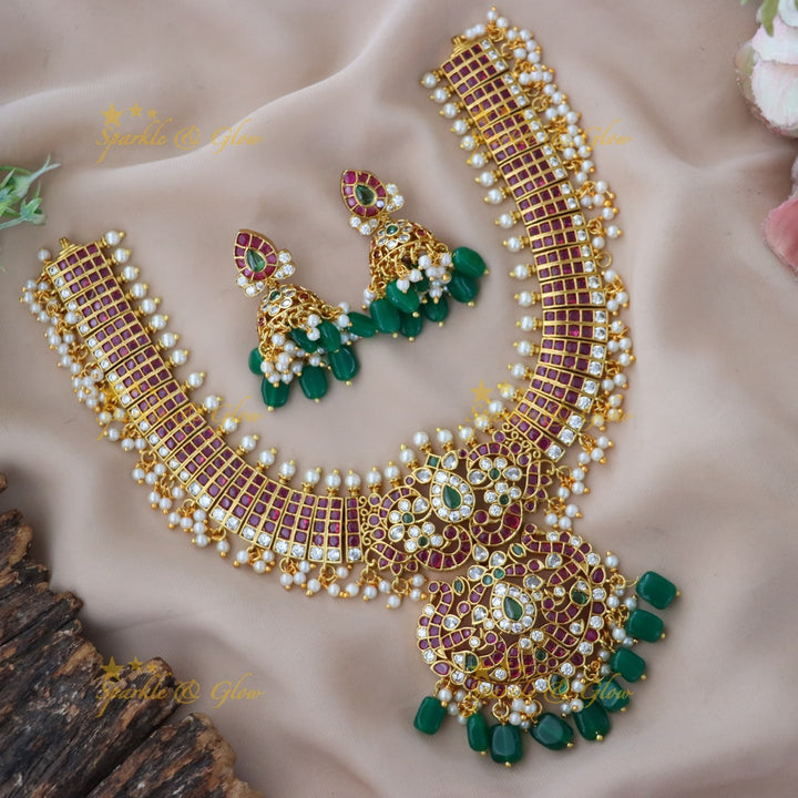 Exquisite Gold Jadau Necklace for Festive Weddings | Shop Now