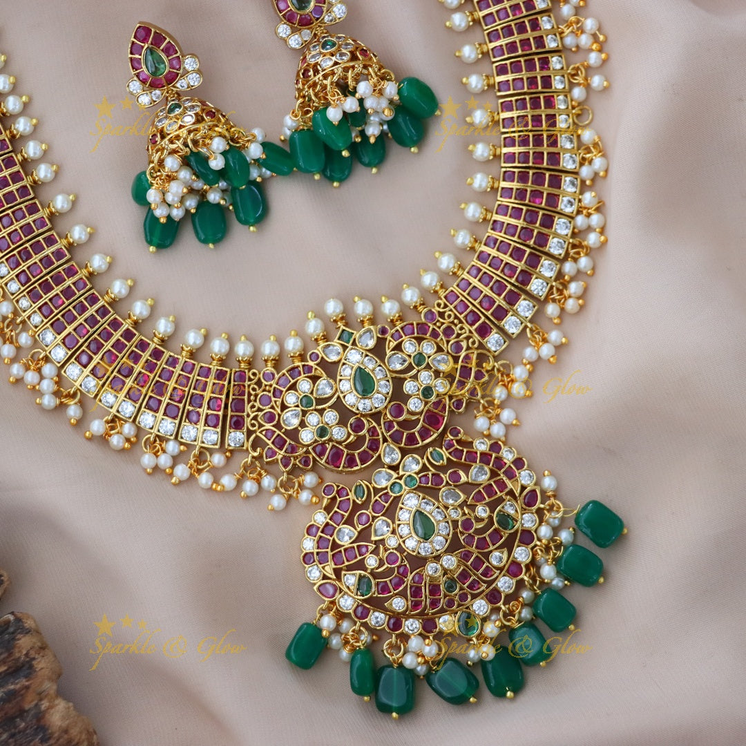 Exquisite Gold Jadau Necklace for Festive Weddings | Shop Now