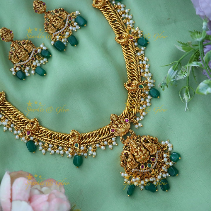 Jadau Gold Necklace Set for Weddings & Festive Occasions