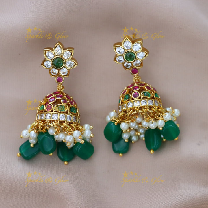 Exquisite Jadau Gold Necklace Set for Weddings