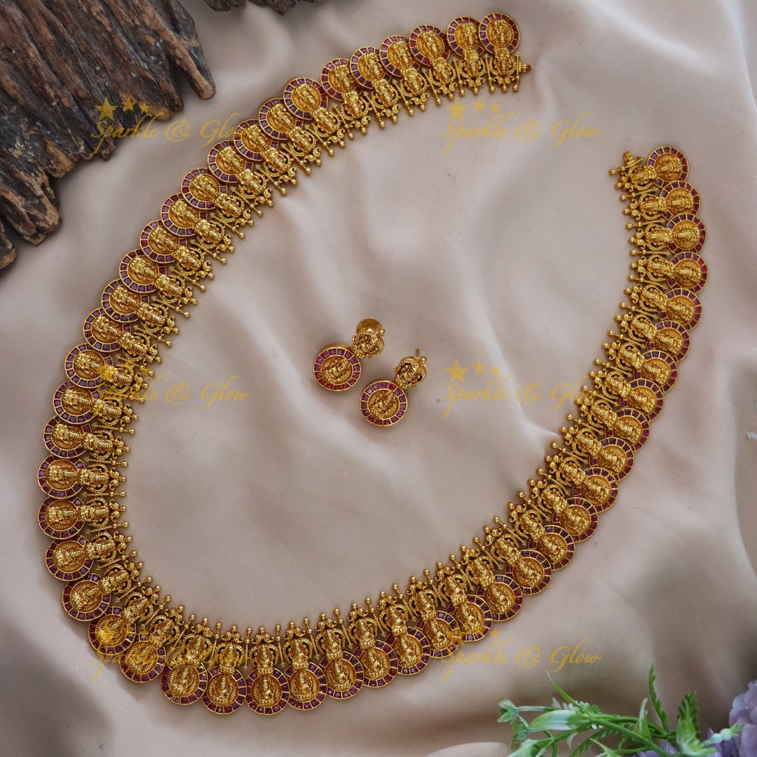 Stunning Golden Jadau Necklace for Celebrations