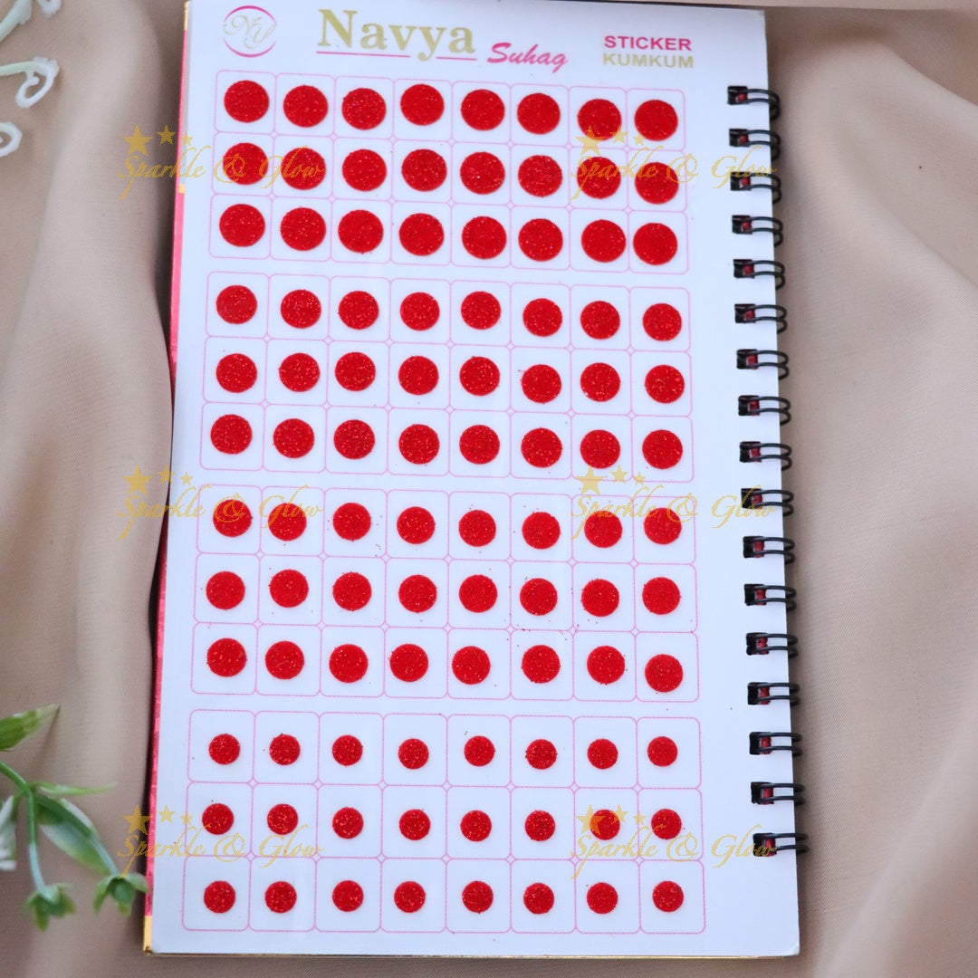 Elegant Red Bindi Set for Weddings & Festivals