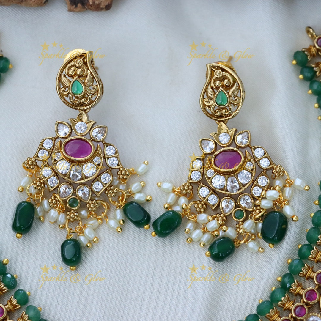 Exquisite Jadau Necklace Set for Bridal Glam