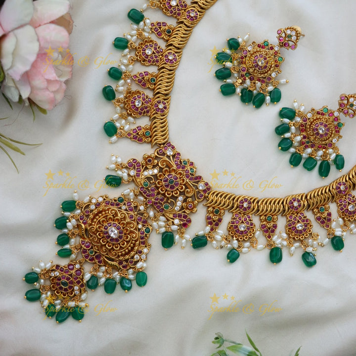 Stunning Jadau Necklace Set for Weddings & Festivals