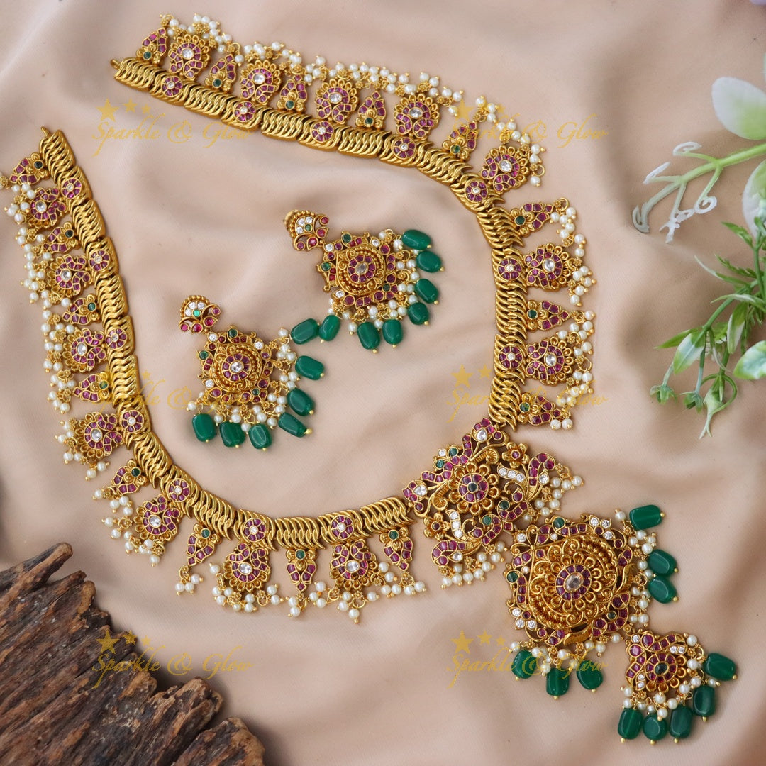 Stunning Jadau Necklace Set for Weddings & Festivals