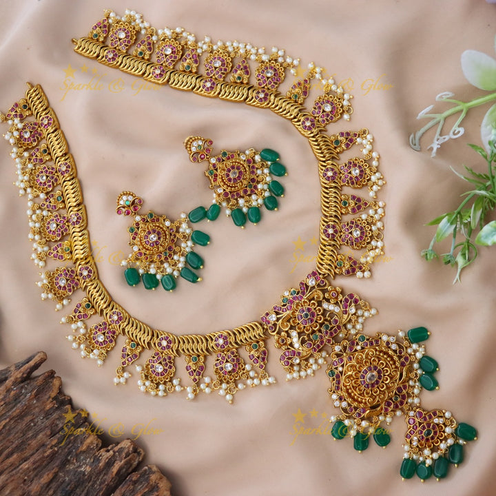Stunning Jadau Necklace Set for Weddings & Festivals