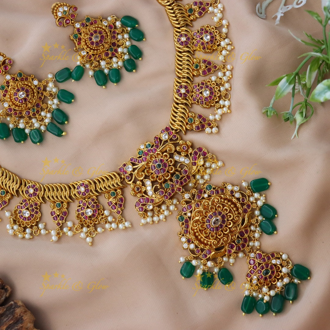 Stunning Jadau Necklace Set for Weddings & Festivals