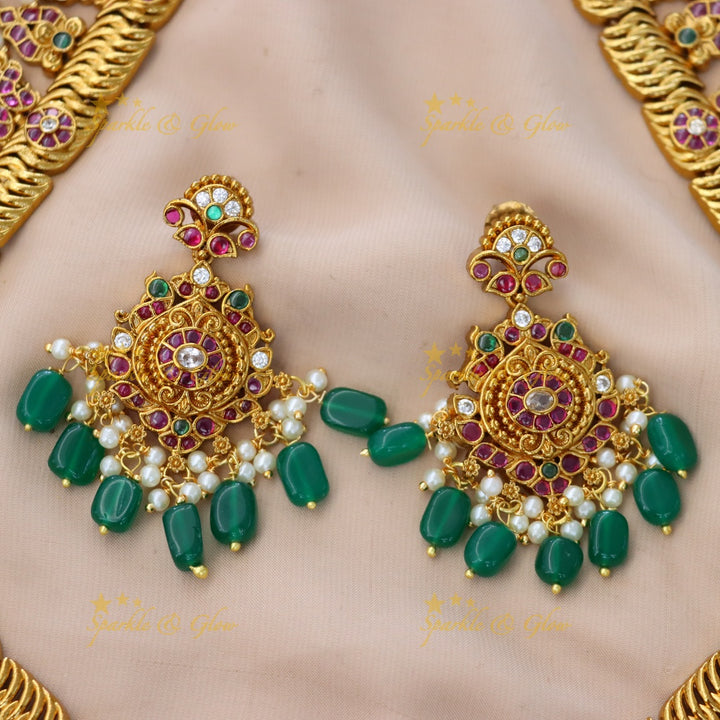 Exquisite Gold Jadau Necklace for Weddings & Festivals