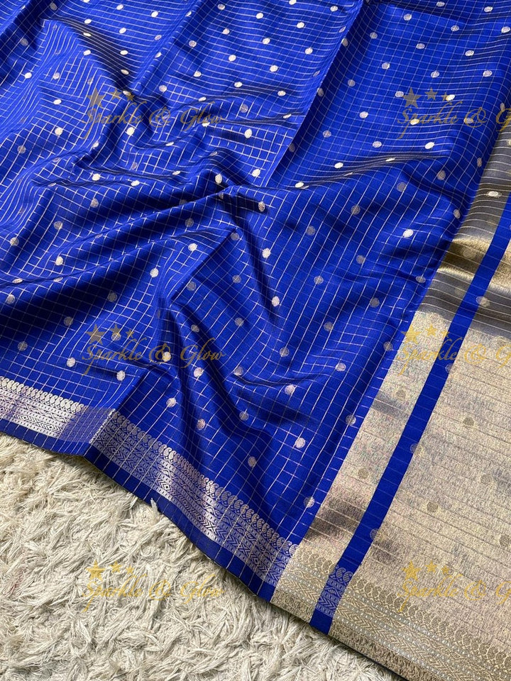 Elegant Banarasi Semi Katan Saree with Booti Design