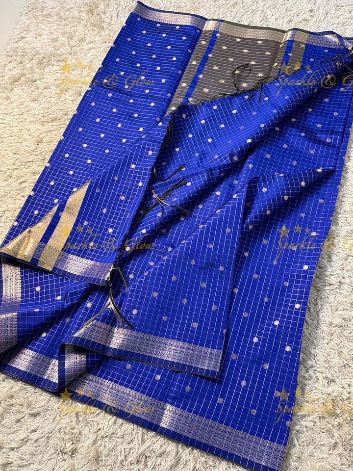 Elegant Banarasi Semi Katan Saree with Booti Design