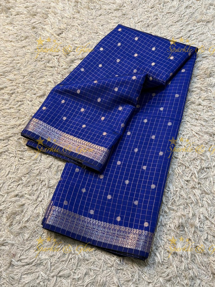 Elegant Banarasi Semi Katan Saree with Booti Design