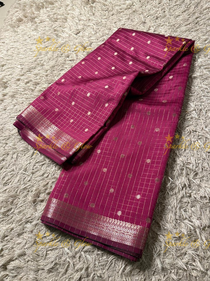 Elegant Banarasi Semi Katan Saree with Booti Design