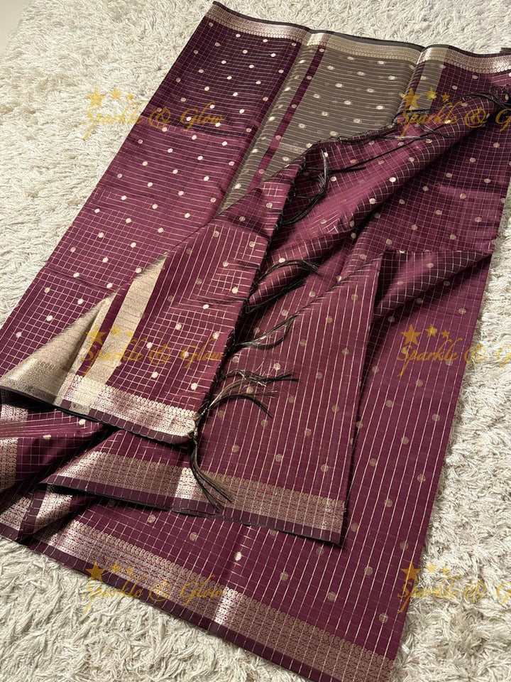 Elegant Banarasi Semi Katan Saree with Booti Design