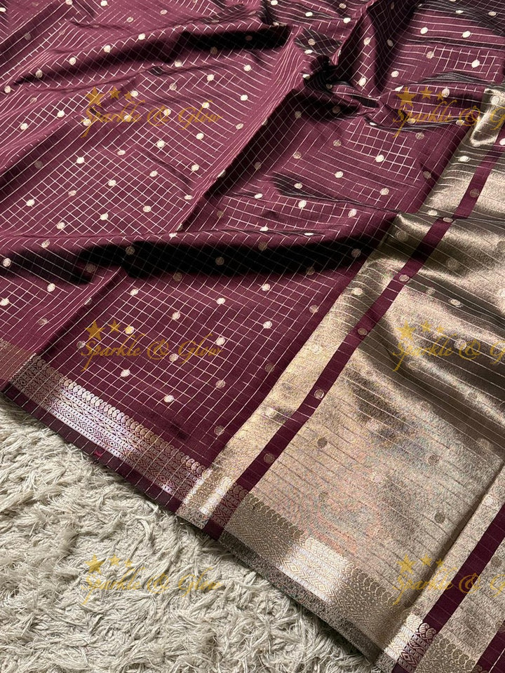 Elegant Banarasi Semi Katan Saree with Booti Design