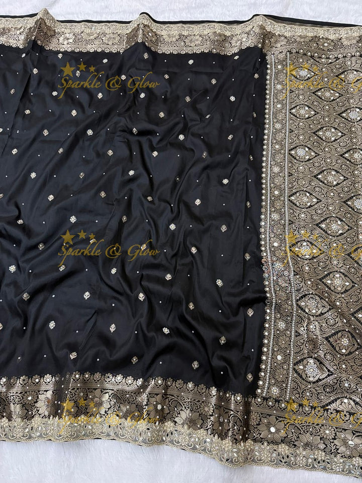 Luxurious Banarasi Semi Katan Silk Designer Saree